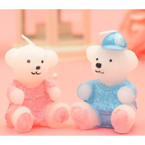 Baby shower favor candle--Childrens birthday party candles sweater animal bears small candle gift wedding decoration 100pcs/lot