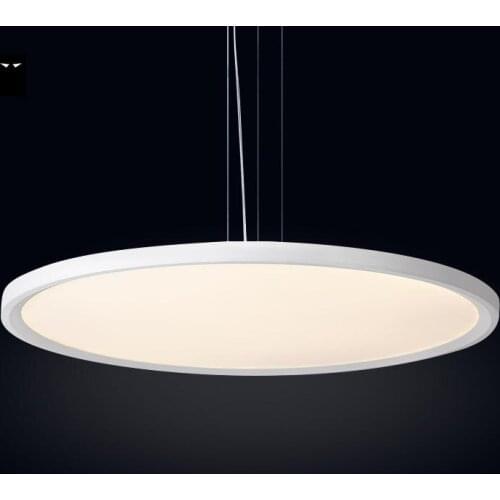 LED Thin Round Aluminum Acrylic Pendant Light Fixture Modern Minimalist Nordic Hanging Ceiling Lamp Plafon Dining Room Office