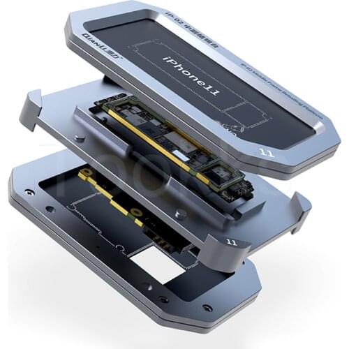 Qianli Middle Layer BGA Reballing Fixture Tin Planting Stencils for iPhone X/XS/XSMAX/11 Pro Max Motherboard PCB Holder Platform