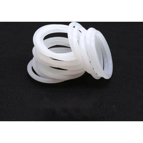 100pcs VMQ O Ring Gasket Thickness CS 2.4mm OD 8~30mm Silicone Rubber Insulated Waterproof Washer Round Shape White Nontoxi