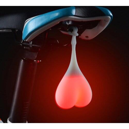 Waterproof Cycling Balls Tail Silicone Light Creative Bike Night Essential LED Red Warning Lights Bicycle Seat Back Egg Lamp