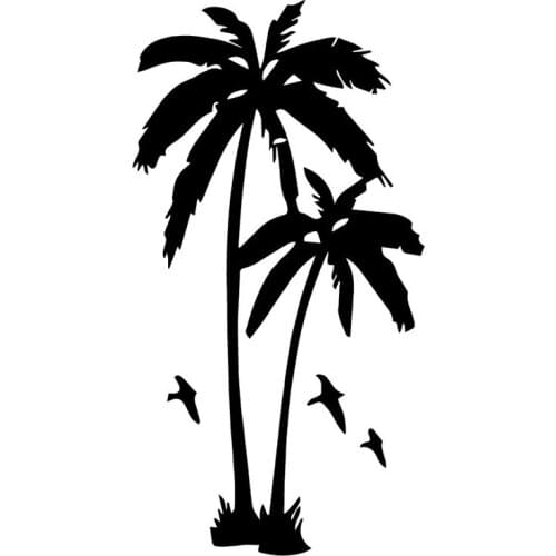 9.2X17.5CM Coconut Palm Tree Rear Windshield Decoration Vinyl Car Sticker for HUMMER sticker