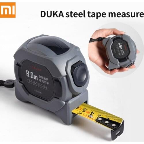 Xiaomi DUKA 8.0m SD Steel Tape Measure Precision Measuring Tool Frosted Retractable Ruler Drop-proof Portable Measurement Tools