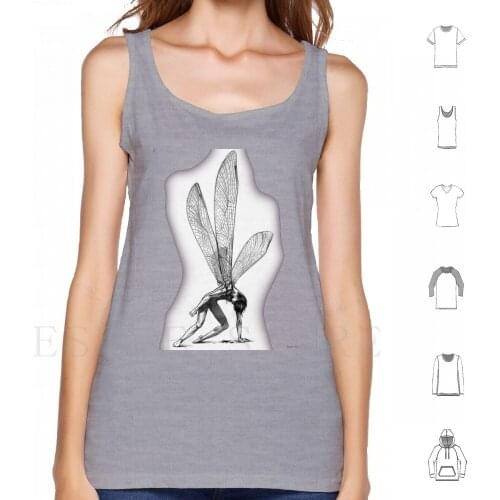 Dragonfly Tank Tops Vest Sleeveless Man Blood Dragonfly Darck