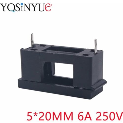 1/2/5/10PCS Black Fuse Seat BLX-A Type 5*20mm 6A 250V Pipe Fuse Holder 5x20MM With Cover