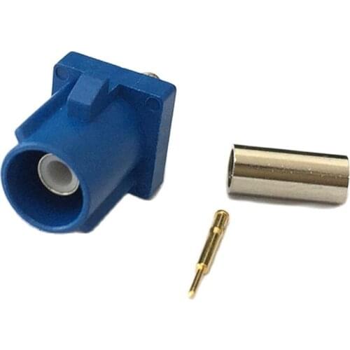 1pc Fakra C male plug 5005 Bule SMB coax Connector crimp for RG174 RG316 cable for GPS telematics navigation