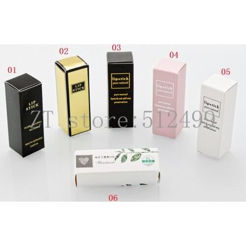 10/30/50/100/300pcs 9mm Sample Lipstick Tube DIY Handcrafted Lipstick carton lipstick paper boxes sample lipstick box 23*23*65mm
