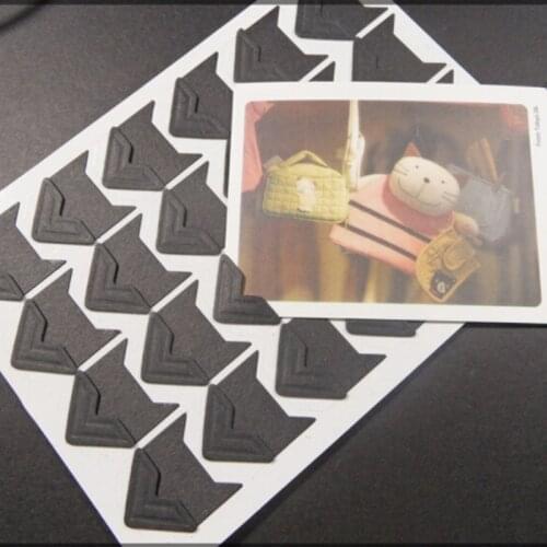 24 Pcs DIY Vintage Corner Kraft Paper Stickers For Photo Albums Frame Decoration Scrapbooking