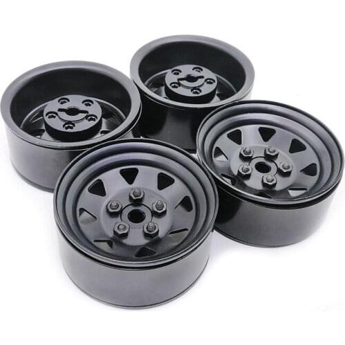 4Pcs Metal 1.9 Beadlock Wheel Rims Hub for 1:10 RC Crawler Axial D90 SCX10 CC01 RC4WD RCRUN