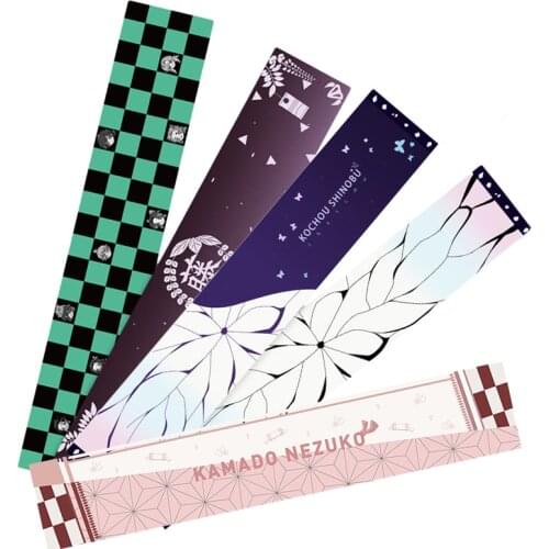 Brdwn Demon Slayer Kimetsu no Yaiba Unisex Kamado Tanjirou Kochou Shinobu Wisteria sinensis Cosplay Scarf Anime Scarves