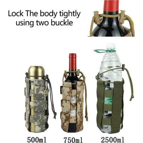 Water Bottle Pouch Oxford Canteen Cover Outdoor Travel Multifunctional Camouflage Water bottle Pack Adjustable Kettle Basket
