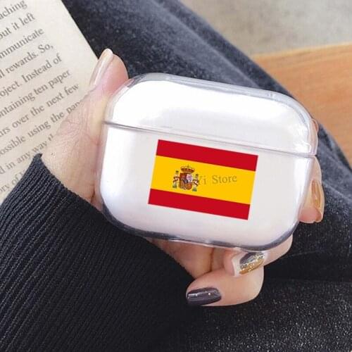 Spain Flag TPU Case For Airpods Pro Earphone Case For Airpods Wireless Bluetooth Case For AirPods 3