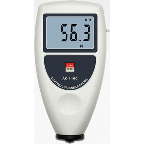 Digital Coating Thickness Meter AC-110C Precise Coating Thickness Gauge Resolution 0.1 um quickly Measuring Range 0~1250 um