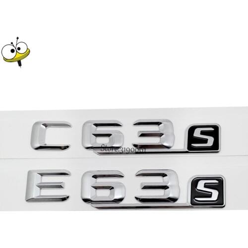 For Mercedes Benz C E Class C63 E63 W124 W178 W204 W210 for C63s E63s logo Car Sticker Truck Rear Emblem Badge Decal Car Styling