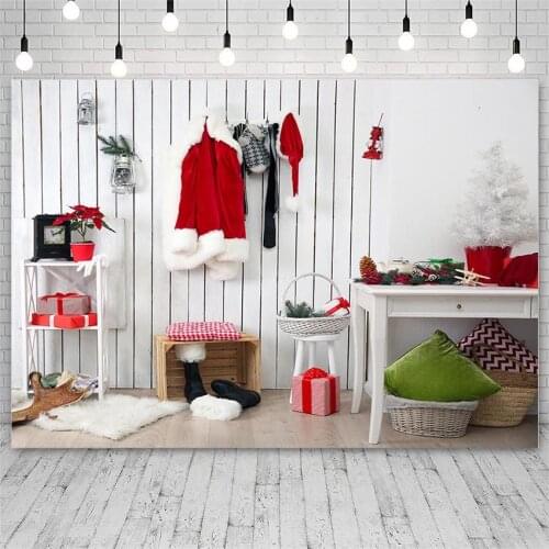 Avezano Backdrop Merry Christmas Tree Winter Santa Claus Clothes Photography Backgrounds Photo Studio Photozone Photocall Decor