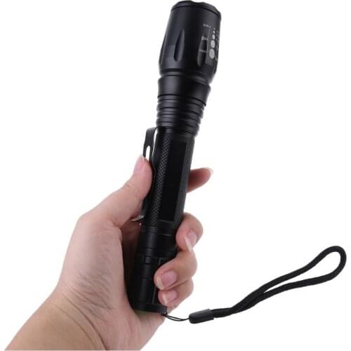 10000 Lumens 5 Modes XML T6 LED 18650 Powerful Torch Police Flashlight Lamp