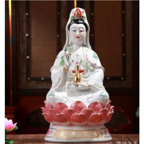 Art car-styling Lotus bodhisattva Buddha ceramic 10 to 20 inches yours happy New Year Medallion furnishing articles avalokitesva