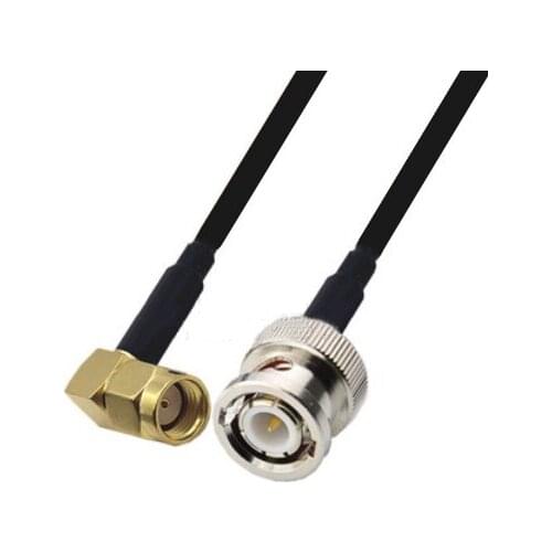 RG58 Cable RP-SMA Male Right Angle to BNC Male Connector WiFi Antenna Extension Pigtail jumper cable