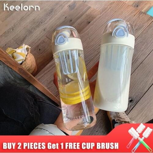 Keelorn 550ml 700ml Large Capacity Sport Simple Solid Plastic Water Bottle with Rope Sealed Leakproof Outdoor Portable Kettles