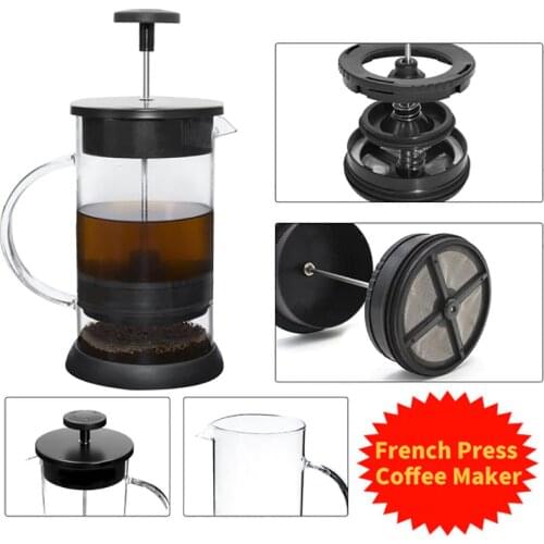 1000ML Stainless Steel Coffee Pot Cafetiere French Press With Filter Double Wall Insulation Design Polish Process Pot Cup