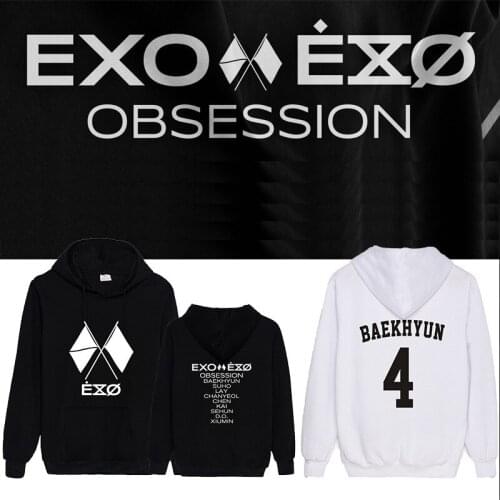 Kpop EXO Autumn Winter warm Casual Oversized Hooded Solid Pockets Long Sweatshirts Pullover Hoodies Women Tops Loose Outerwear