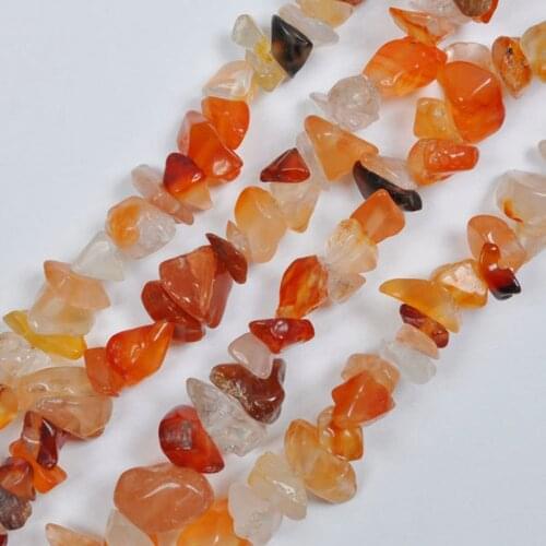 Red Carnelian Chip Loose Beads Strand 32 Inch Jewelry Making E025