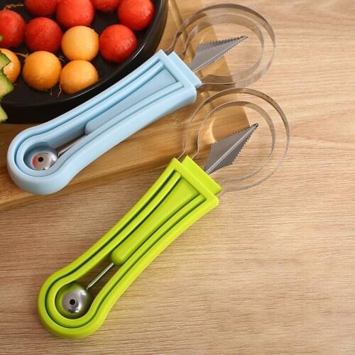Multifunction Fruit Carving Knife Watermelon Baller Ice Cream Dig Ball Scoop Spoon Baller Diy Assorted Cold Dishes Kitchen Tool