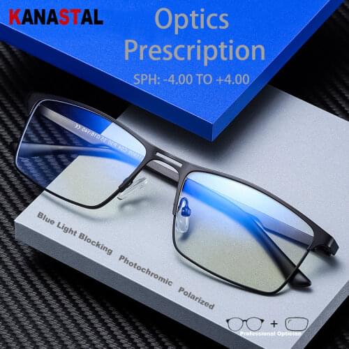 Men Women Anti Blue Glasses UV400 Computer Radiation Eyeglass Gaming Eyewear Spectacle Frame 1.61 Plain Myopia Glasses -1.0 -5.0