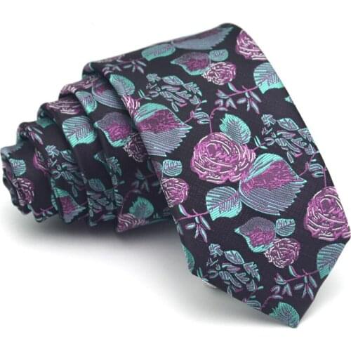 High Quality 2021 New Designers Brands Fashion Business 6cm Slim Ties for Men Floral Print Necktie Work Wedding Gift Box