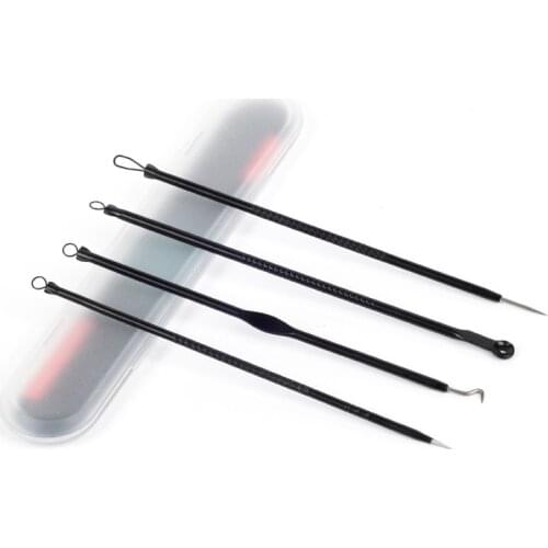 4PCS Blackhead Extractor Cleaner Acne Blemish Remover Needles Set Stainless Black Spots Comedone Face Pore Facial Cleanser Tools