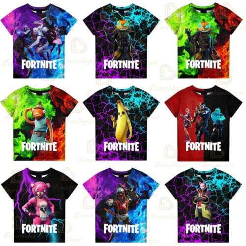 2021 New Game Men Boys Girls T-shirt Fortnite Victory Childrens Shoot Game T-shirt Clothing Tees Kids Hero Tops