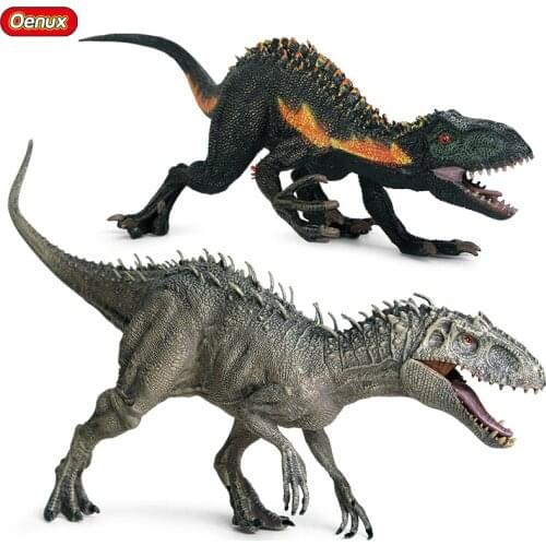 New Jurassic Indominus Rex Velociraptor Action Figures Savage Tyrannosaurus Dinosaur World Animals Model PVC Collection Kid Toy