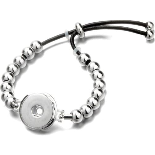 New Fashion Crystal Beauty Adjustable Chain snap bracelets styles Fit 18mm snap buttons snap jewelry wholesale