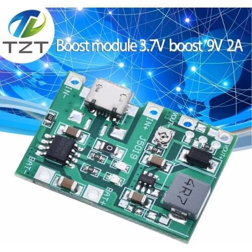Lithium Li-ion 18650 3.7V 4.2V Battery Charger Board DC-DC Step Up Boost Module TP4056 DIY Kit Parts