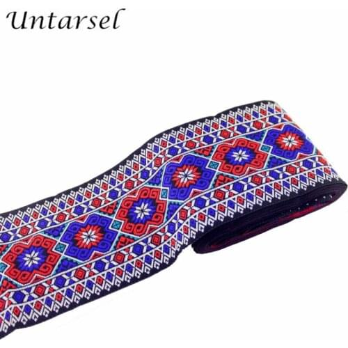 Hot fashion wide 100mm polyester webbing accesorios mochila luxury ethnic trim whoeslae backpack straps DIY applique