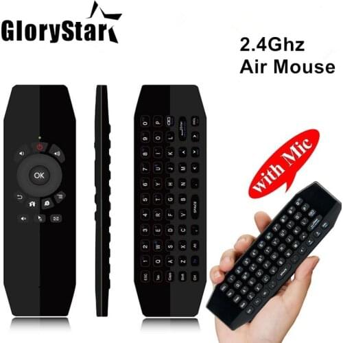 T5 Wireless Mini Keyboard Fly Air Mouse with Mic Smart Remote Control for Android TV Box A95X X96 HTPC IPTV Mini PC Xbox Gamepad