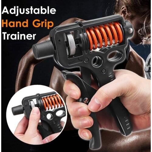Adjustable Hand Gripper Arm Strength Trainer Sport Fitness Muscle Exerciser Spring Finger Carpal Expander Equipment 15-50kg