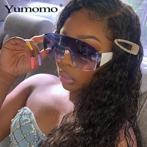 Vintage Oversized Goggle Sunglasses Women 2019 Rivet Retro Gradient Sun Glasses Men Female Fashion Designer Glasses Shades UV400