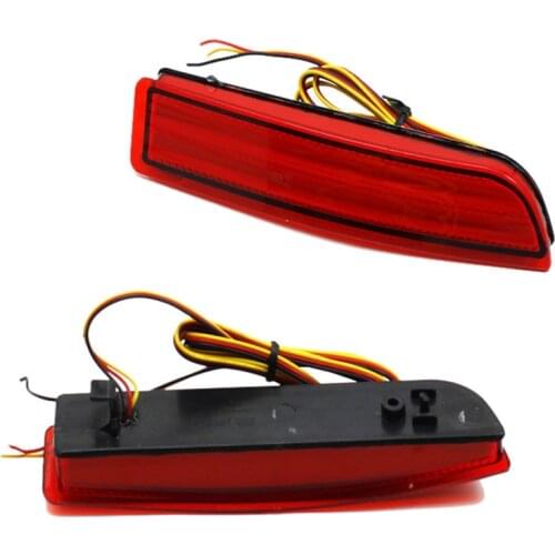 1Pair LED Tail Parking Rear Bumper Reflector Lamp for Toyota Avensis/Alphard MK I/RAV4 Red Smoked Fog Stop Lights