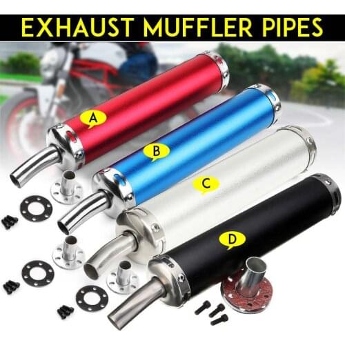 60x280mm Universal 20MM Two stroke Scooter Dirt Motorcycle Racing Exhaust Pipe Muffler Silencer Gasket 2 Stroke