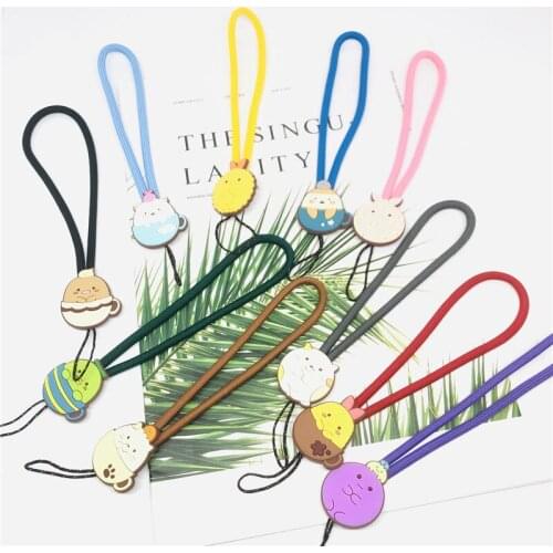 Universal Cute Cartoon INS rabbit short lanyard wrist strap gift phone lanyard For iPhone Redmi Huawei Samsung LG MOTO case