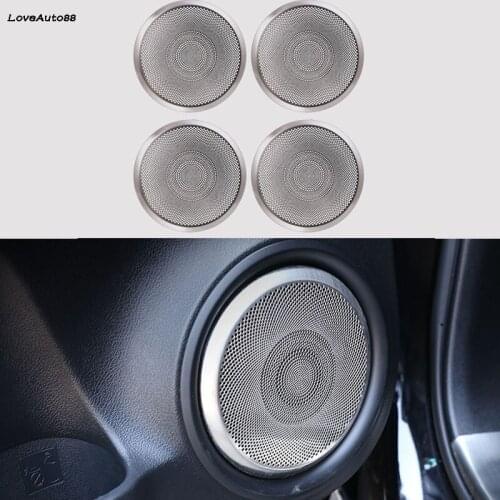 Car Interior Door Stereo Speaker Audio Ring Cover Sound Frame Decoration Trim For Toyota Fortuner 2017 2018 2019 2020
