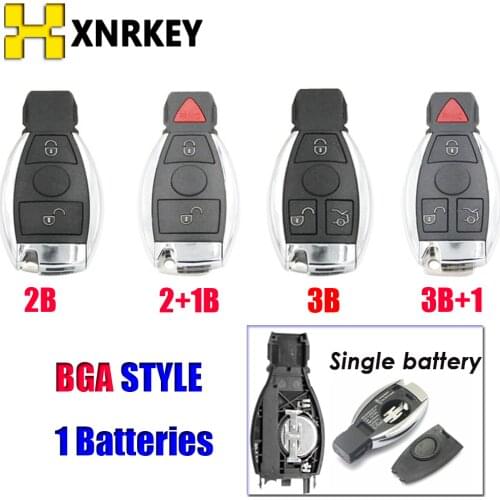 XNRKEY Remote Car Key Shell For Mercedes Benz Year 2000+ Original NEC And BGA 2/3/4 Buttons Replacement Key Case