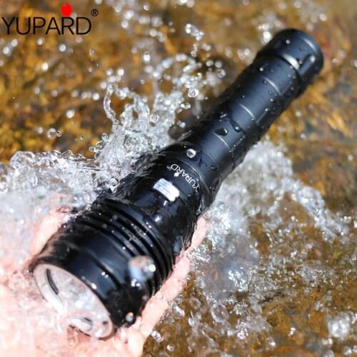 High bright scuba diving flashlight XHP50 LED waterproof 100m torch underwater dive lantern video fill light 26650 18650 battery
