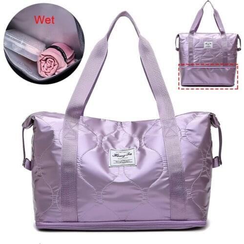 Women Sports Fitness Bag Large Dry Wet Combo Yoga Blosa for Female Waterproof Simming Travel Duffle Outdoor Casual Tote