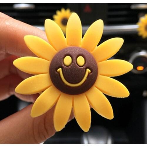 Sunflower Car Air Vent Clip Solid Perfume Air Freshener Auto outlet Decoration Dropshipping 1 PC
