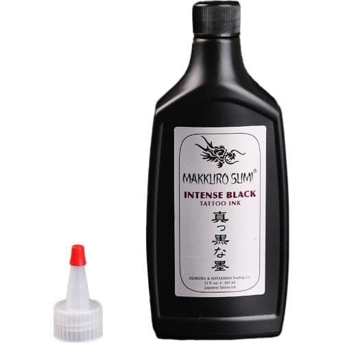 360ml 1pc Tattoo Ink Tattoo Pigment Pure Black Ink For Tattoo Machine Makeup 12oz True Black Ink Black Big Bottle Tattoo
