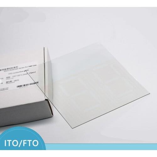 50x252x1.1mm less than 10ohm / sq 10pcs laboratory transparent conductive glass Indium Tin Oxide ITO glass ATT