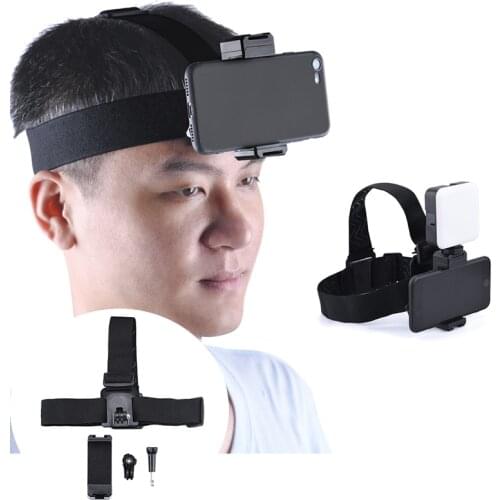 Mobile Phone Headband Holder Mount Clip for Smartphone Gopro Action Camera Iphone 12 11 Sumsung Volg Live Video Accessories