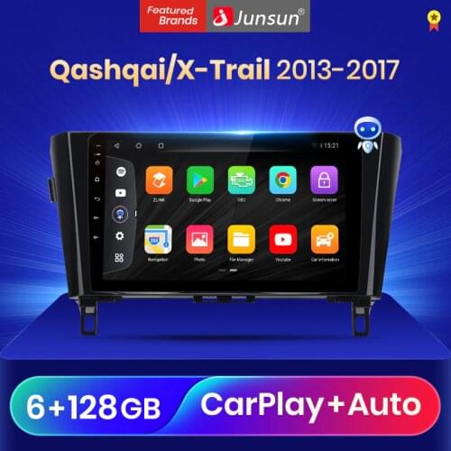 Junsun V3Pro Qualcomm Voice Control Android 10 Car Radio Multimedia Player For Nissan Qashqai J11 X-Trail 2013-2017 CarPlay Auto